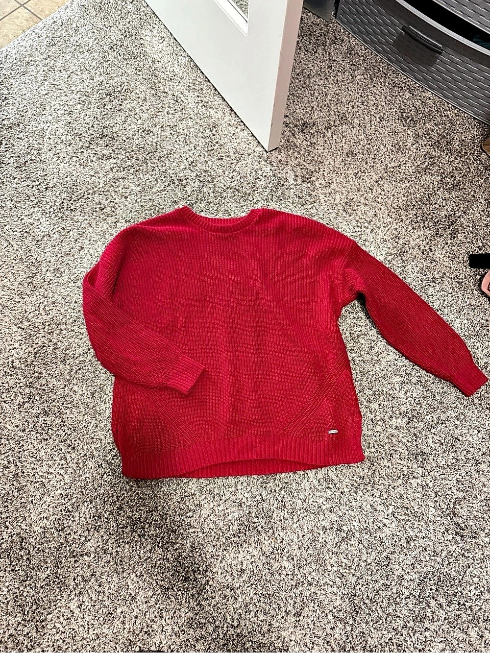 Hollister Red Crewneck Sweater Size Large